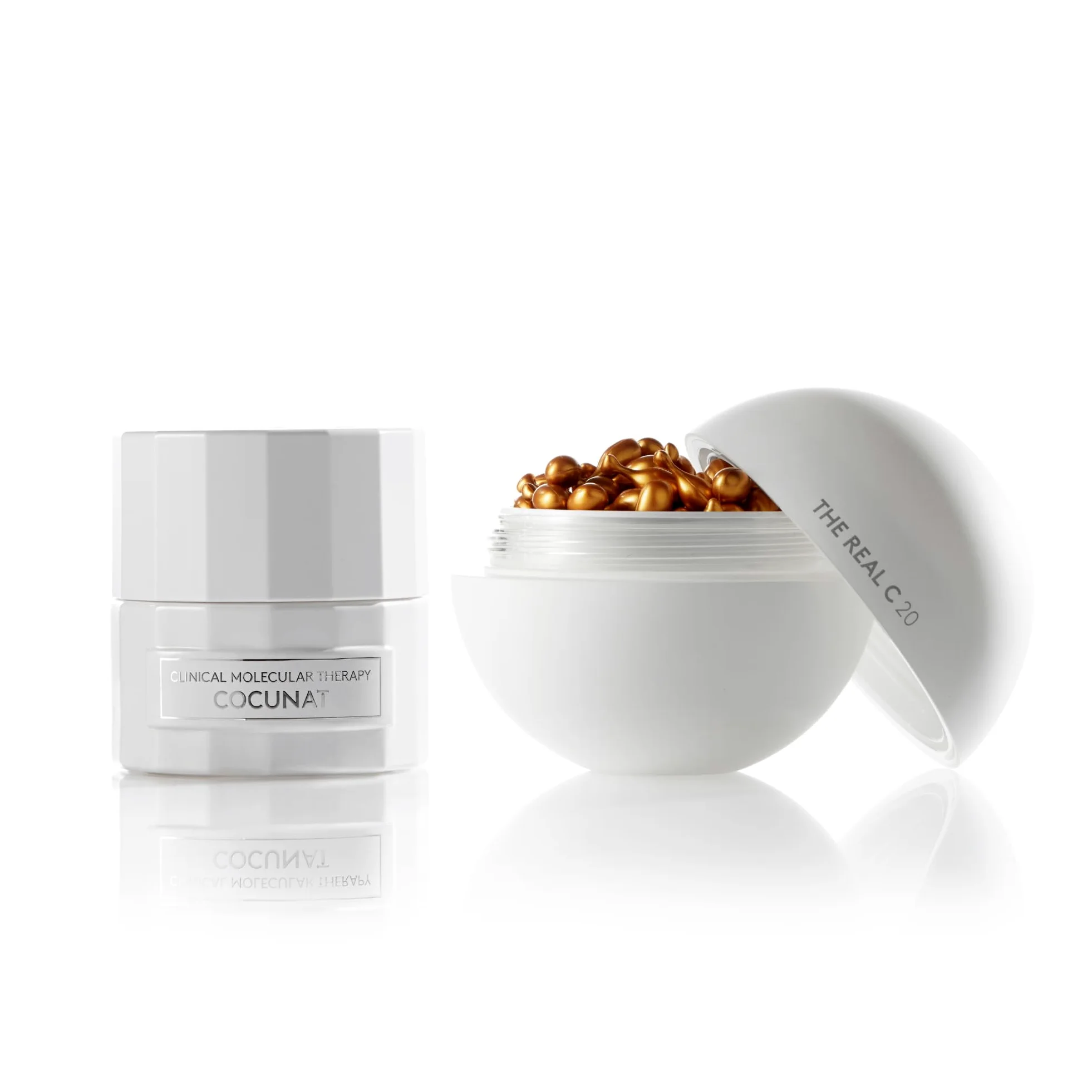 COCUNAT Anti-Aging Duo gegen Falten & Flecken Vitamin-C-Serum + Creme | The Real C 30 + Clinical Molecular Therapy. Reduziert Falten und Flecken. Komplette Anti-Aging-Pflege. Ohne Gua Sha.