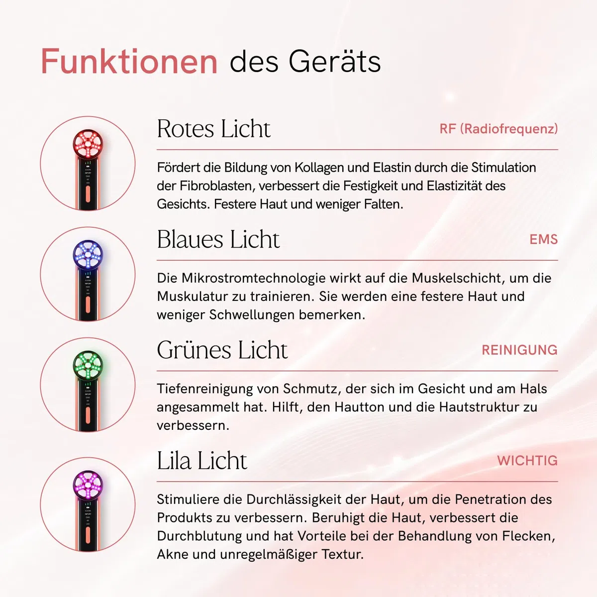 MASDERM | Professionelles 5-in-1 Radiofrequenz-Gesichtsgerät | Ultraschall für das Gesicht | Gesichtsmassagegerät | Anti-Falten-Gerät | straffende Galvanik Gesicht | Hohe Frequenz | Hochfrequenz