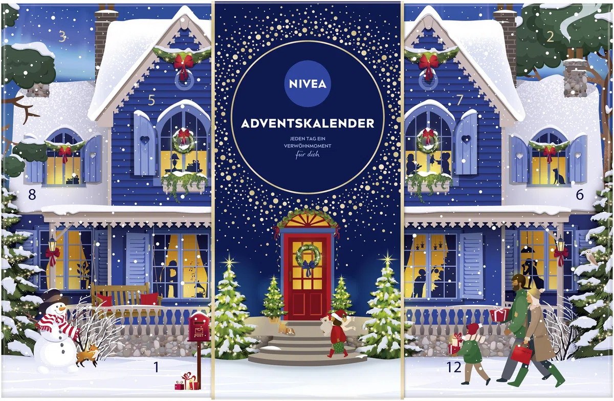 NIVEA Adventskalender 2025 24 Türchen Pflegeprodukte Weihnachtskalender Pflegeset