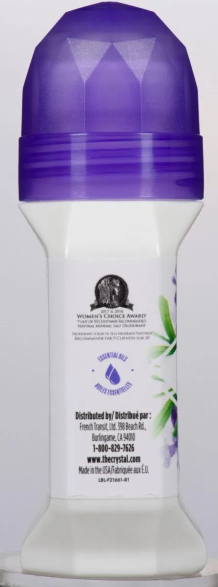 Crystal Essence Mineral Deodorant Roll-On, Lavender and White Tea, 2.25 Ounce (Pack of 12) by French Transit Ltd.
