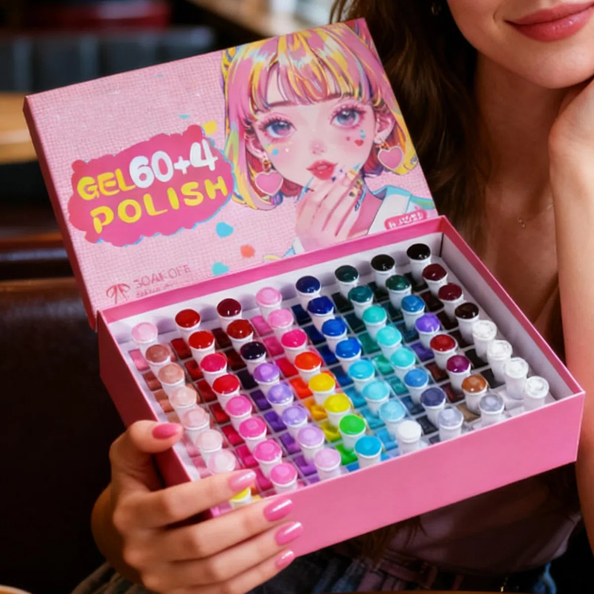 Gel Nagel Set 60 Farben Schnelltrocknend Langanhaltend Handpflege Werkzeug | Nagellack Set für Zuhause Salon Maniküre Spa Pflege Reisen Hochzeit Party Feiertag Festival Sommerurlaub