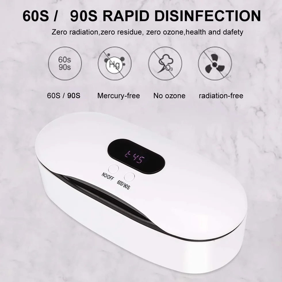 UV Sterilisator für Instrumente, UV Desinfektionsbox LED UV Desinfektion Gerät Desinfektionsgerät für Maniküre Werkzeuge, für Nagelstudio Tattoo Friseursalon (USB-Kabel)