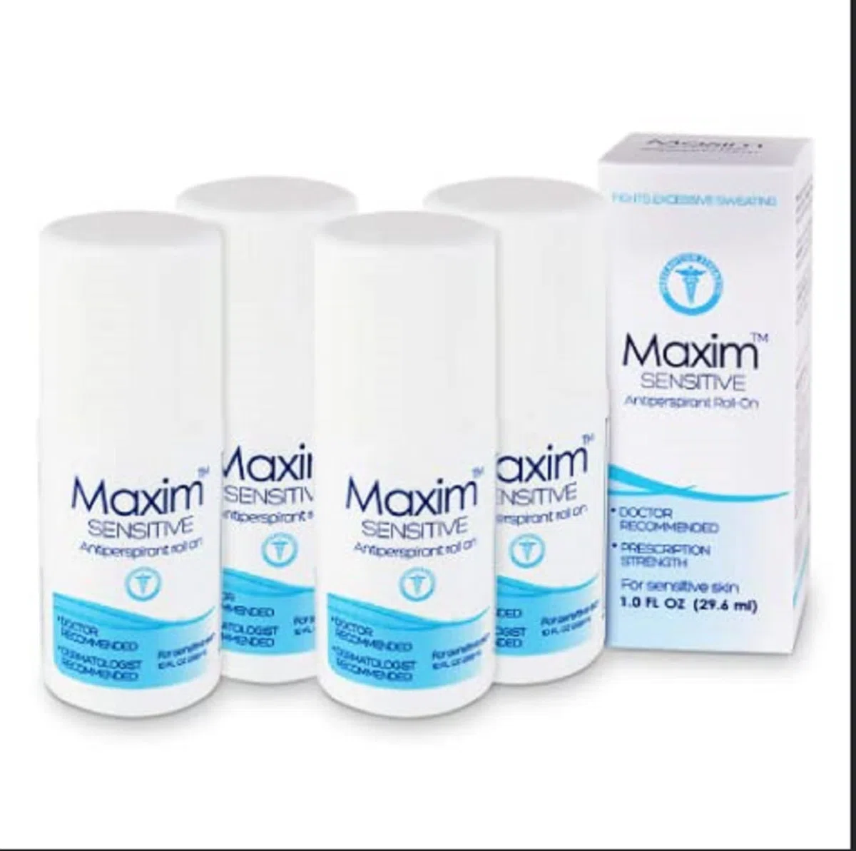 Maxim Sensitive 4-pack Antiperspirant Deodorant - Clinical Strength Roll On by Maxim Lighting