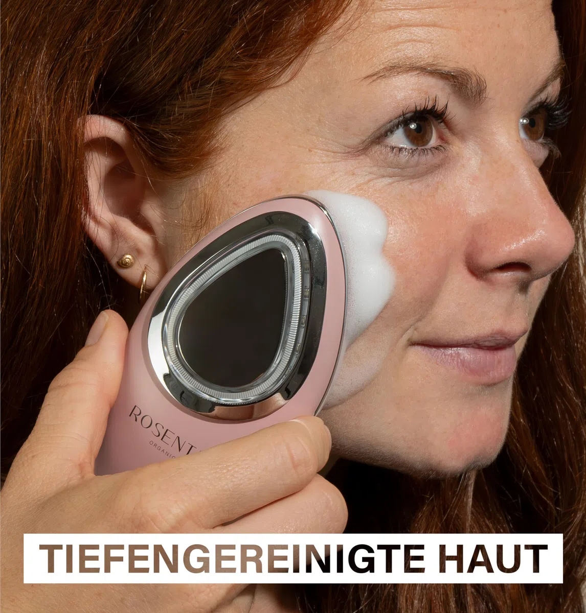 Rosental Organics Multifunktionale EMS Cleansing Brush - 4-in-1 Gesichtsreinigungsbürste/Gesichtsreinigungsgerät mit Vibration, Wärme, Ionentechnologie- Für Tiefenreinigung - Für alle Hauttypen