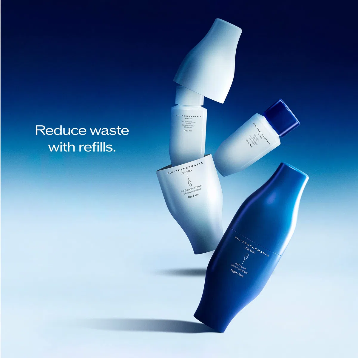 Shiseido I Bio-Performance I Skin Filler Face Serum Duo | Anti-Falten Tag- und Nachtserum I Hyaluronsäure-Technologie für Jugendliche Aufgepolsterte Haut I Filler-Effekt für Zuhause