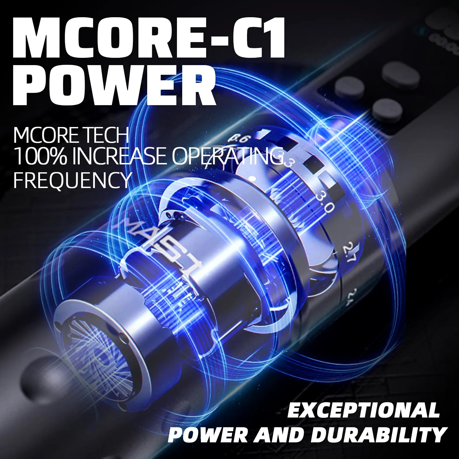 Mast Fold2 Pro Kabellose Tattoo Maschine Pen Rotary Tätowiermaschine Tattoo Gun 7 Strokes Length 2000mAh Batterie Powerful Motor by Mcore Smart Display Screen für Pro Artists (TZWQP-076)