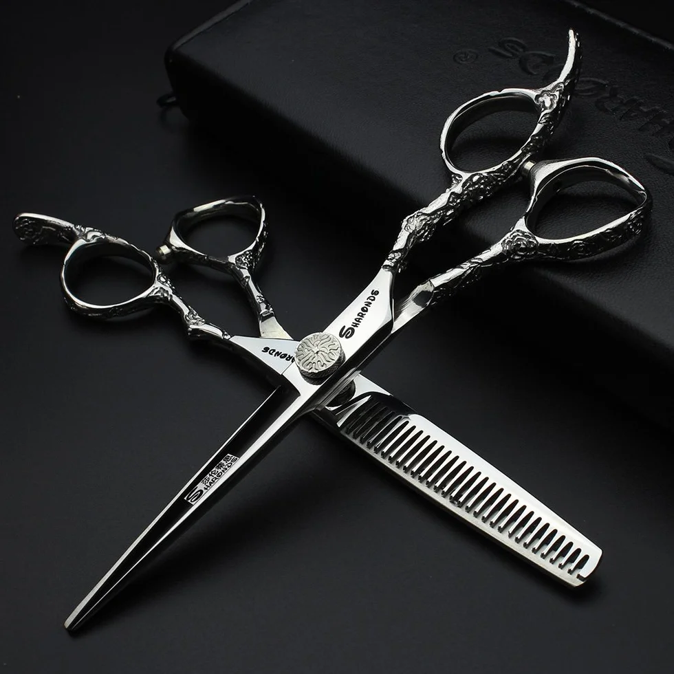 SHARONDS High Class Haarschere 6/7inch Professionelle Schere für Haar Verdünnung Set (6 Zoll 2PC)