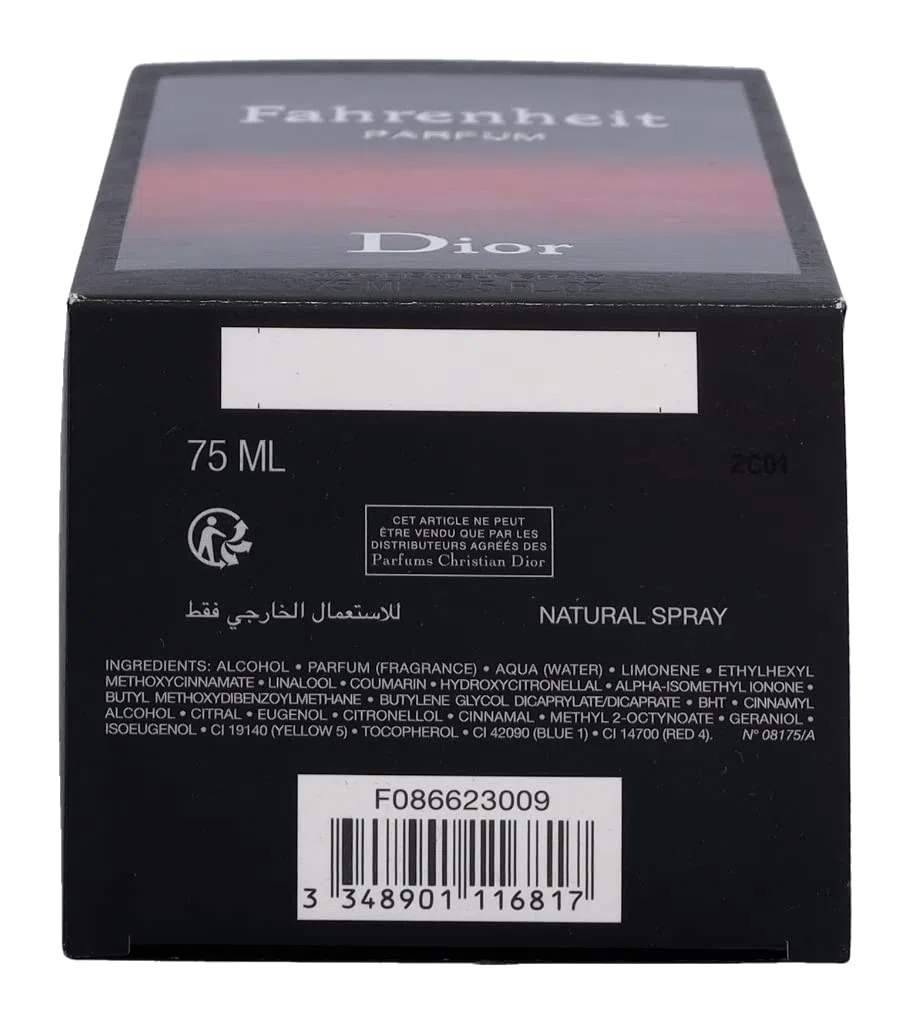 CHRISTIAN DIOR Fahrenheit Le Parfum Vapo, 75 ml