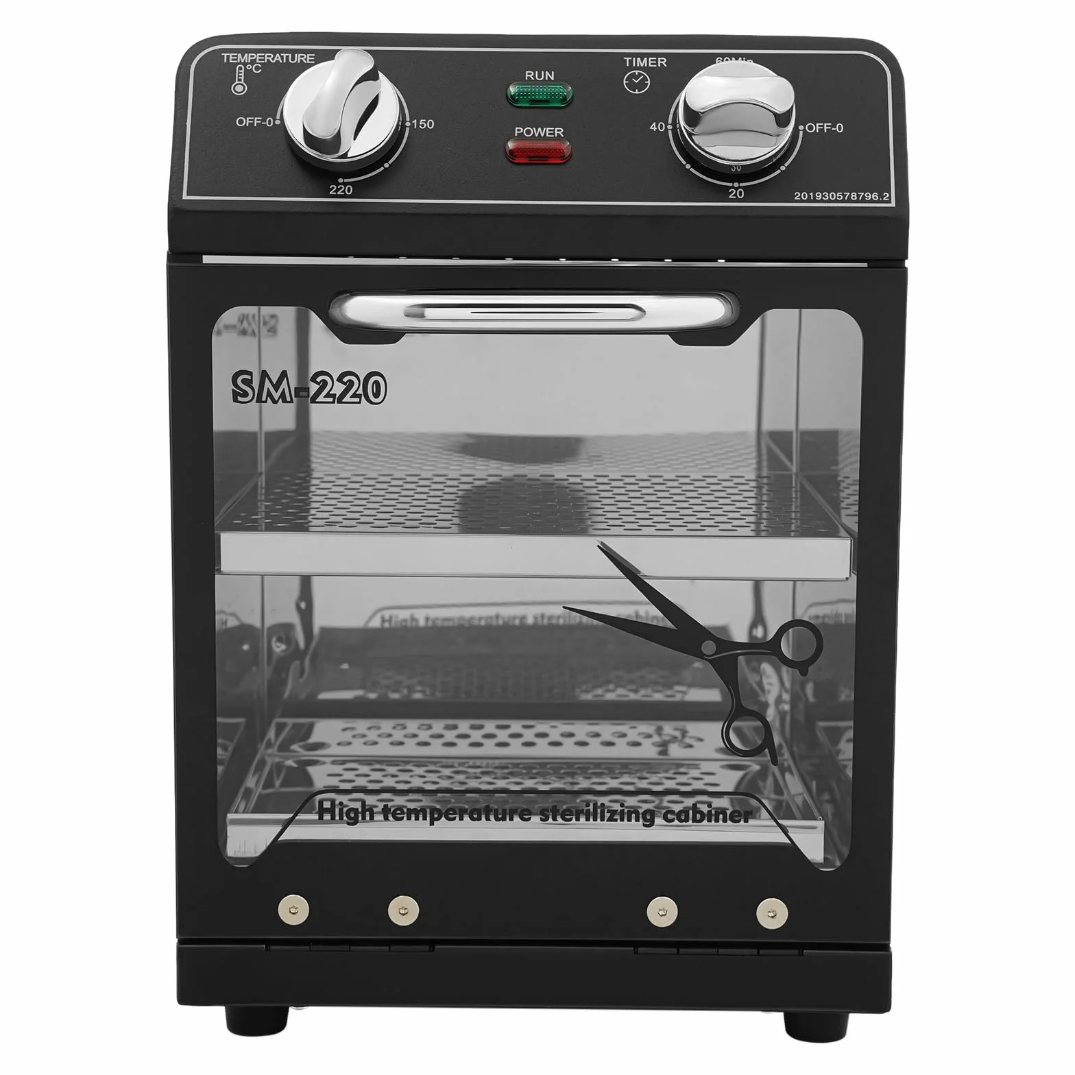 Hochtemperatur Sterilisator 600W, 8L Heißluftsterilisator mit Timer und Temperaturregelung (0-220°C), Trockene Hitze Sterilisator, Desinfektionsgerät Salon-Sterilisator, für Labor, Zuhause