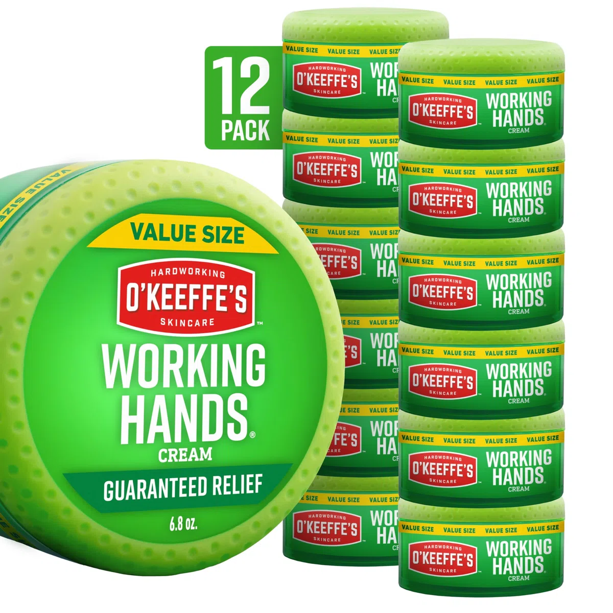 O'Keeffe's Working Hands Handcreme, Vorteilsgröße, 200 ml, 12 Stück