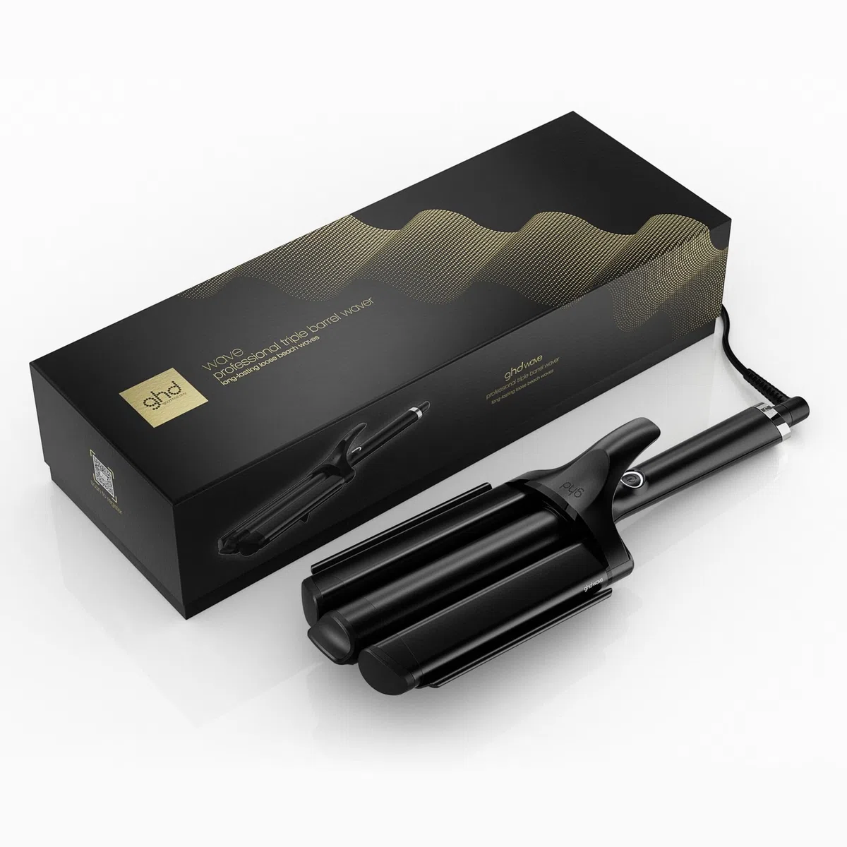 ghd wave triple barrel waver Welleneisen für Haare: 32mm Stäbe für Waves, Beach Waves & große Wellen, Mermaid Hair Waver, Anti Frizz Finish, ohne extreme Hitzeschäden