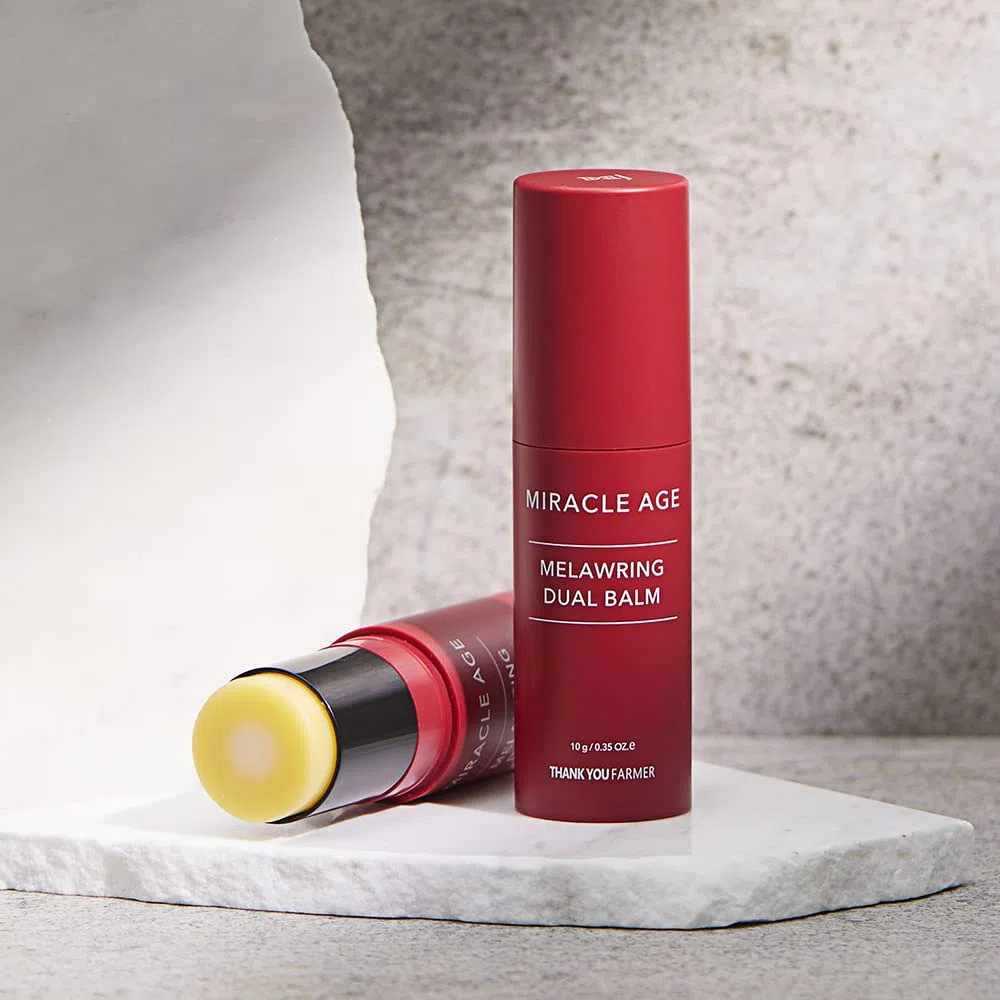 THANKYOU FARMER Miracle Age Melawring Dual Balm - Koreanische Augencreme, Melanin Reduzieren, Antialterung, Gesichtslifting, Anti Falten Serum, Korean Skincare 10g