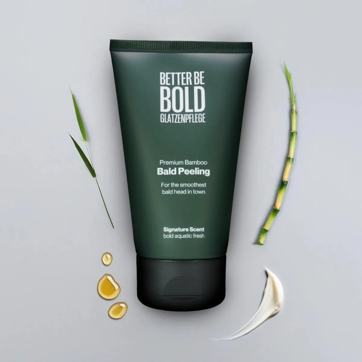 BETTER BE BOLD I GLATT & MATT Glatzenpflege-Routine I Glatzenpeeling, Glatzenshampoo und Glatzencreme I Alles in einem Set I Für die ideale Männerpflege I Feuchtigkeit & Schutz I Kopfhautpflege Männer