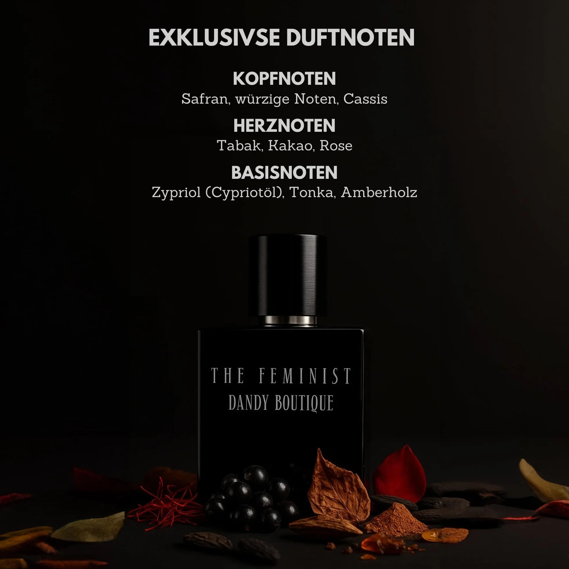 THE FEMINIST Herren Parfüm 50 ml – Extrait de Parfum mit 30% Duftöl – beliebtes langanhaltendes Parfüm für Männer – Made in Switzerland – Premium Duft für Dates, Club und Alltag