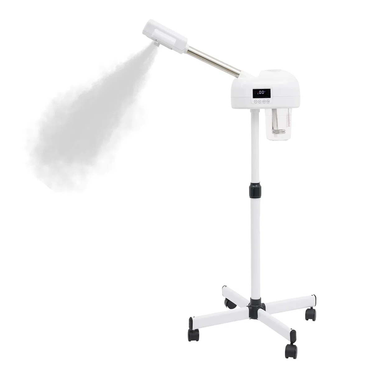 Gesichtsdampfer, Face Steamer, Gesicht Dampfgerät mit Drehbarem Arm, LCD-Bedienfeld, Ozonzerstäubung, Hot-Spray-Modus, Poren Reinigen