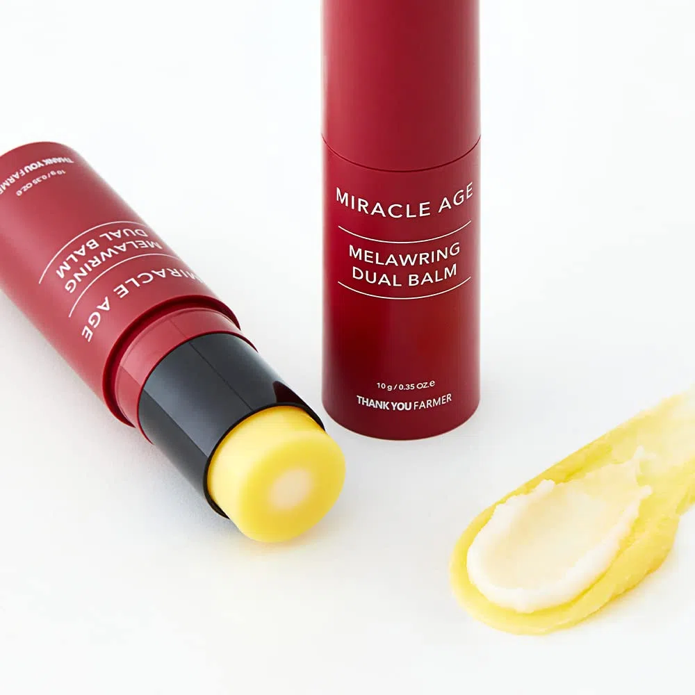 THANKYOU FARMER Miracle Age Melawring Dual Balm - Koreanische Augencreme, Melanin Reduzieren, Antialterung, Gesichtslifting, Anti Falten Serum, Korean Skincare 10g
