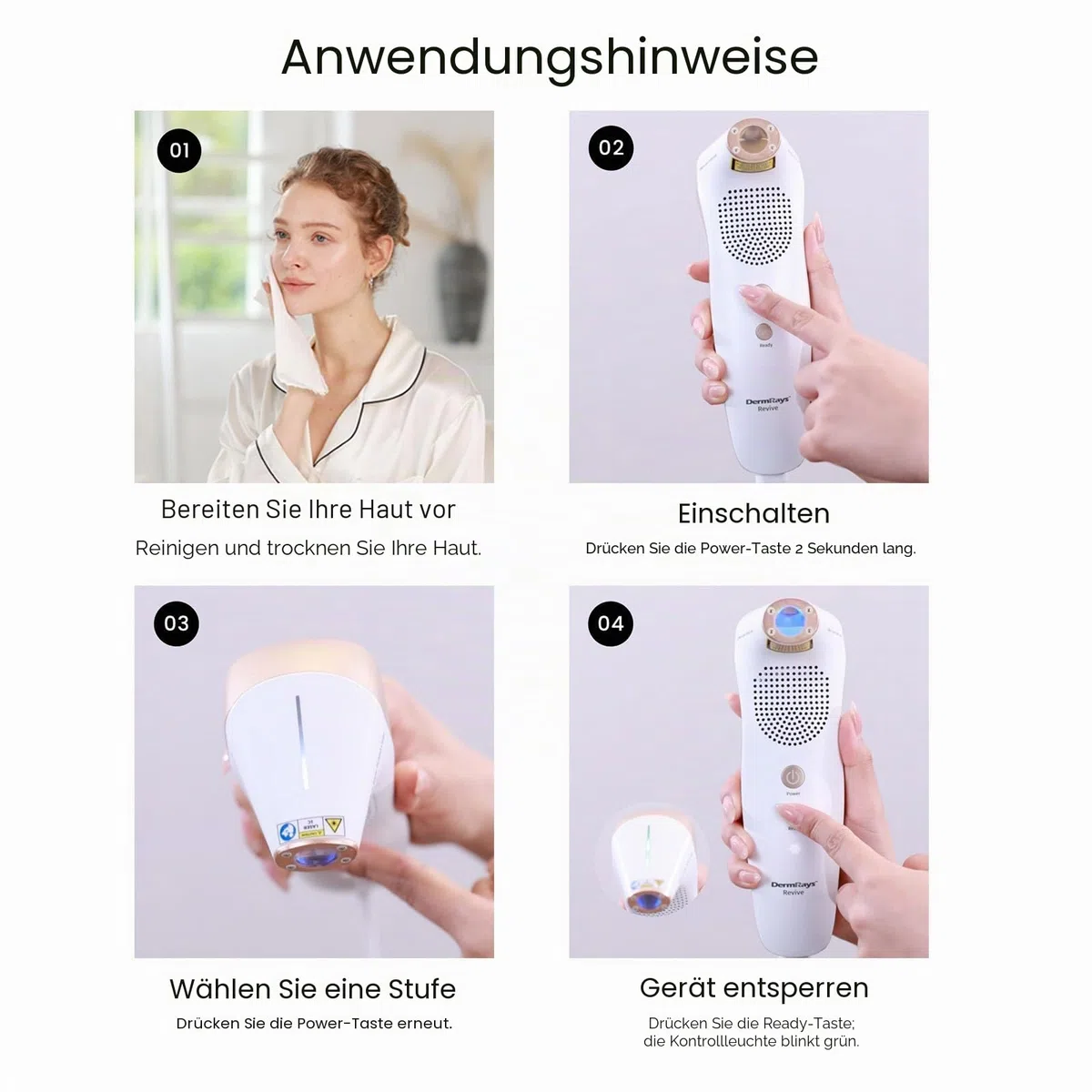 DermRays Lasergerät 1064 nm, multifunktionales Schönheitsgerät, Gesichtsmassagegerät, für den Heimgebrauch