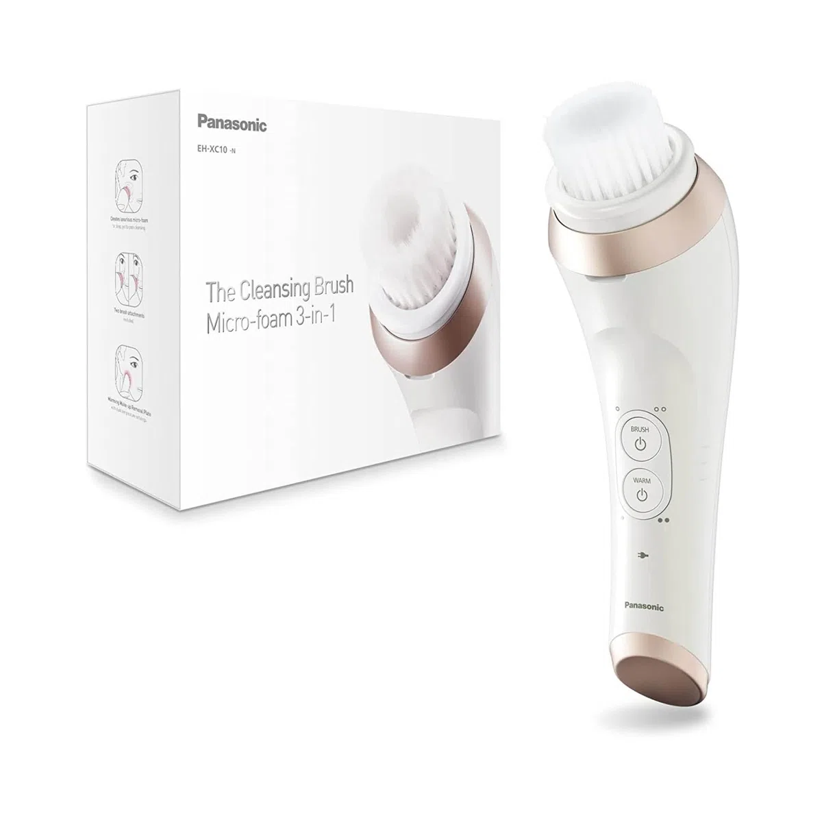 Panasonic Prestige 3-in-1 Gesichtsbürste EH-XC10, Japanese Rituals, Tiefenreinigung, Make-up-Entfernung, Mikroschaumtechnologie
