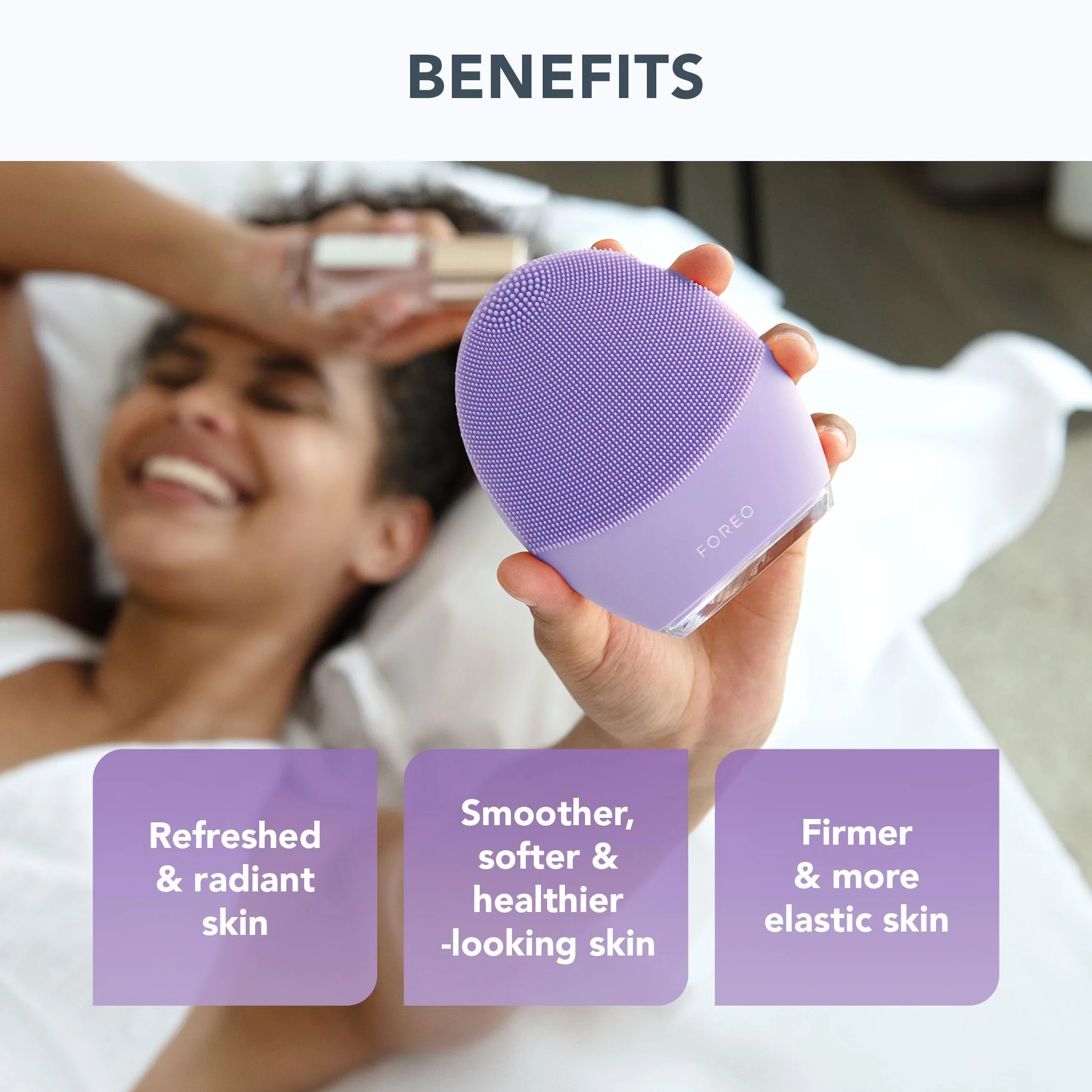 FOREO Clean Balance LUNA 4 Sensitive Set - Gesichtsreinigungsbürste für ausgeglichene Haut + LUNA Micro-Foam Cleanser 2.0, 100 ml - Straffendes Massage-Tool