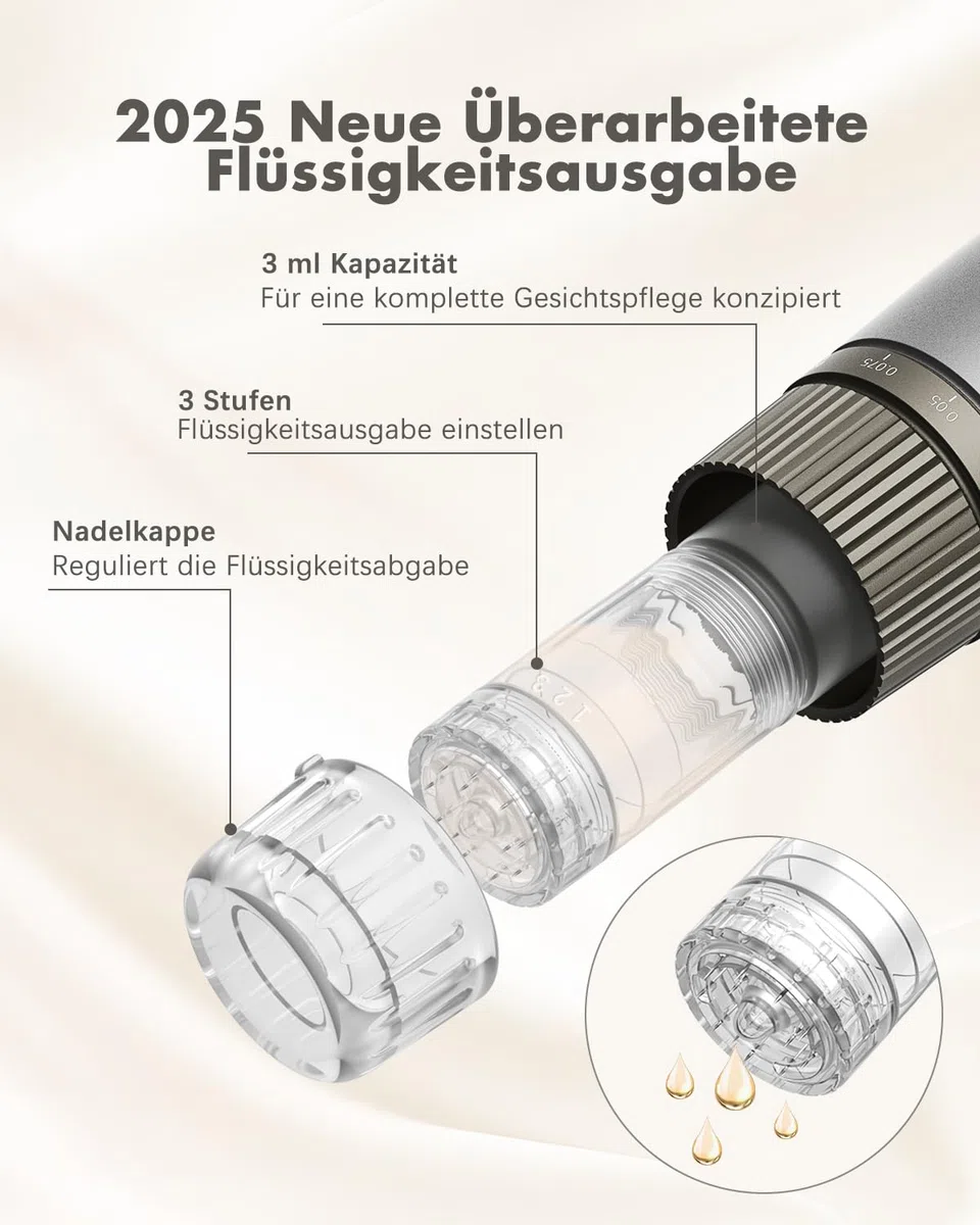 Dr.Pen H3 Hydra Pen Microneedling-Stift: Professionelles automatisches Serum-Mikronadeln mit 12 Kartuschen